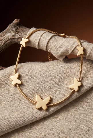 Butterfly Station Pendant Necklace – Aurelleluxe Luxury Minimalist Necklace